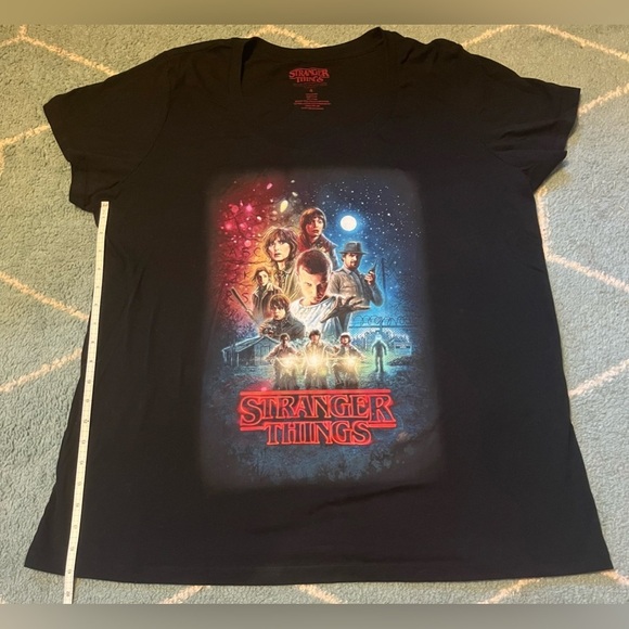 Unisex Stranger Things Tee | Black & Colorful Design | Size 4 Plus​ - Picture 5 of 5
